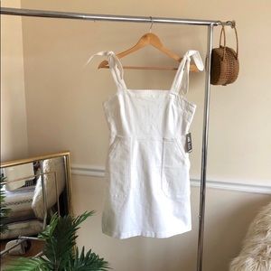 Express white denim dress